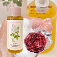 DEMIKI Body Shower Oil (Sakura & White Rose Scent) 10.15 fl oz