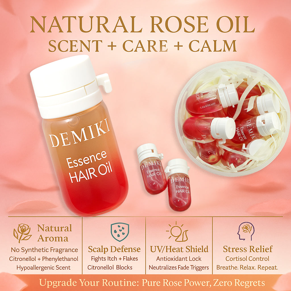 DEMIKI Essence Hair Oil Rose Infusion Capsules (1.5mlx12ea)