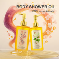 DEMIKI Body Shower Oil (Sakura & White Rose Scent) 10.15 fl oz