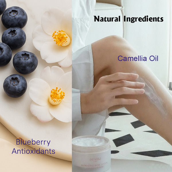 DEMIKI Essential Hydrating Body Lotion with Camellia & Blueberry Scent 200g/7.05oz