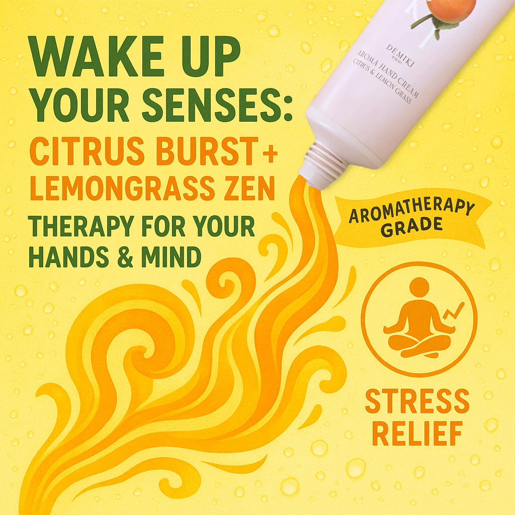 DEMIKI Aromatherapy Hand Cream (Citrus & Lemongrass) (Ship from LA) 5og/1.76oz