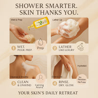 DEMIKI Body Shower Oil (Sakura & White Rose Scent) 10.15 fl oz
