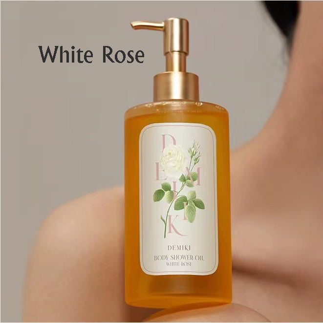 DEMIKI Body Shower Oil (Sakura & White Rose Scent) 10.15 fl oz